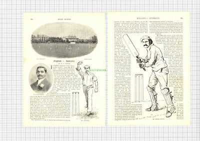 8855) Cricket England Australia Ranjitsinhji Ingram George Giffen McKibben 1896