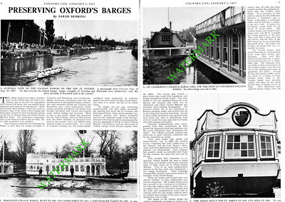 Oxford College Barges - 1967 Article