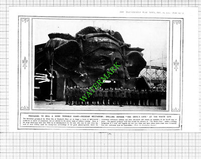 White City Shepherds' Bush London World War One Training WW1-  1914 Cutting