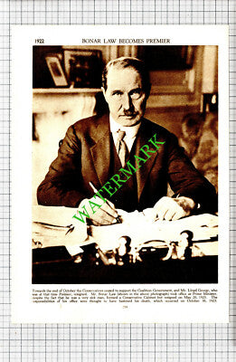 Marie Lloyd Comedienne / Mr Bonar Law Prime Minister - 1930s Cutting/ Print