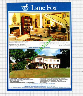Aston Tirrold Oxfordshire / Rotherfield Greys Oxfordshire Advert - 1991 Cutting