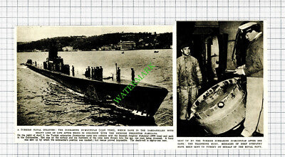 Turkish Submarine DUMLUPINAR Collision NABOLAND - 1953 Cutting