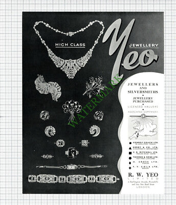 R W YEO Jewellers London Advert - 1948