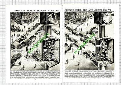 Siemens & General Electric Traffic Signals -  c.1930s 2-Part Cutting/ Print