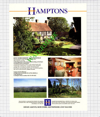 Hartfield Sussex / Wallingford Oxfordshire / Alnwick Sale Advert  - 1991 Cutting