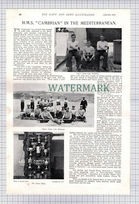 X1522) HMS CAMBRIAN Ship - 1897 Article