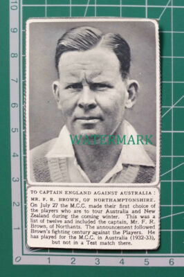 C4367) Mr F R Brown of Northants MCC Marylebone Cricket Club 1950 Clip