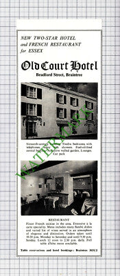 9839) Old Court Restaurant Braintree Essex - 1967  Cutting