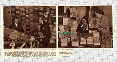 C3234) Labour Party And Conservative Headquarters General Election - 1951 Clip