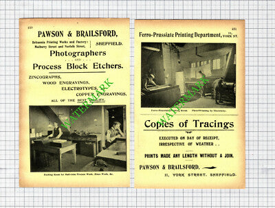 Pawson & Brailsford Printing Works Sheffield   - 1908 2-Part Cutting
