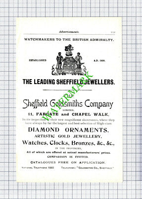 Sheffield Goldsmiths Company James Goodier & Son Decorators Advert  1910 Cutting