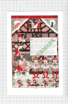Merry Are The Bells And Merry Would They Ring Rhyme Poem - c.1950 Cutting