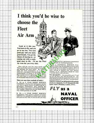 Fleet Air Arm SMALL Advert - 1954 Cutting
