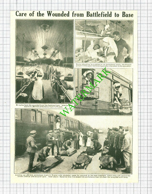 British Ambulance Train France World War One WW1 - 1918 Cutting