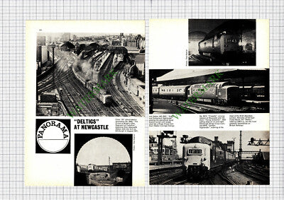 Newcastle Railway Station Deltics  No 9005 No 9012 Crepello  1974 2-Part Cutting