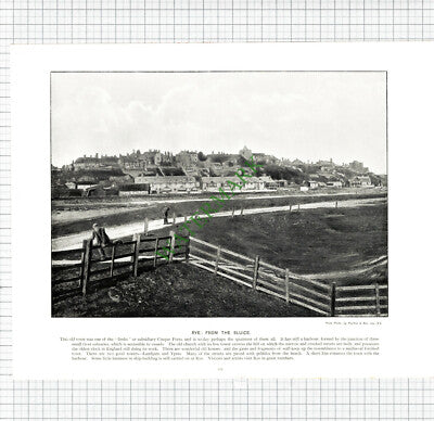 X1972) HUNTINGDON  / RYE SUSSEX   - c.1895 Book Print