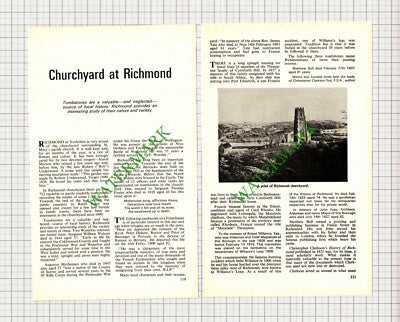 9844) Richmond North Yorkshire Churchyard St Mary's  - 1975 Article