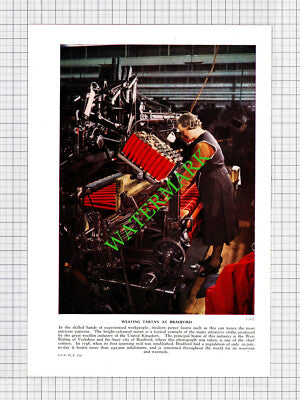 Tartan Weaving Bradford / Paper Making Machine Mill - c.1950s Book Print