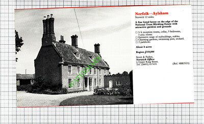 Aylsham Norfolk Blickling / Arundel Sussex  House Sale Advert -  1988 Cutting