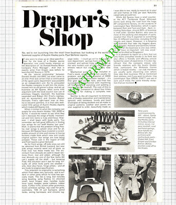 Fred Draper AH Spares Austin Healey Gordon Barton Robert Hill - 1977 Article