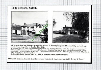Long Melford Suffolk House Sale Advert - 1981 Cutting
