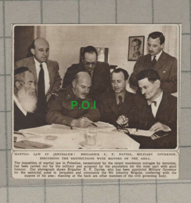 C1588) Brigadier E F Davies Martial Law In Jerusalem - 1947 Clip