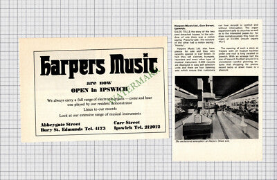 8892) Harpers Music Ipswich   - 1971  2-Part Cutting