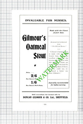 Hay & Son Wine Sheffield / Duncan Gilmour Stout Small Advert - 1908 Cutting