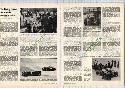 8041) Jack Bartlett Racing Cars - 1977 Article