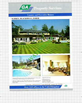 Blackhills Esher Surrey House Sale Advert  - 1988 Cutting