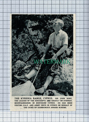 C4392) Sir John Hunt Everest Climber Kyrenia Range Cyprus - 1961 Clip