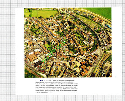 Rye Sussex Aerial View - c.1990s Cutting