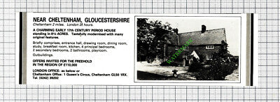 Cheltenham Gloucestershire House Sale Advert - 1980 Cutting