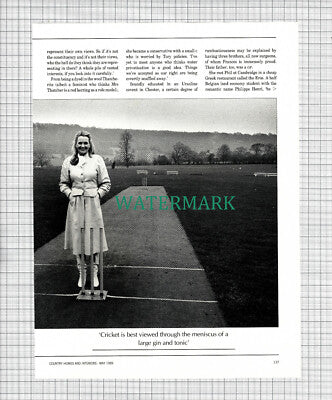 X1953) Frances &  Phil Edmonds Cricketer Cricket -1989 Article