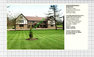 Kimpton Hertfordshire / Burwood Park Surrey Sale Advert - 1991 Cutting