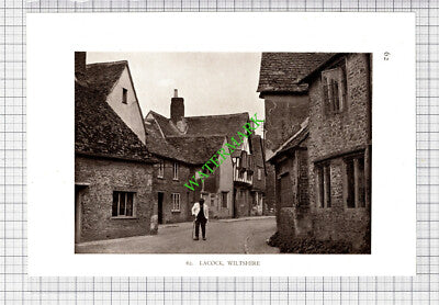 Lacock Wiltshire / Castle Combe  - 1932 Cutting/ Print