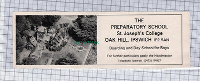 C809) The Preparatory School St Joseph's College Oak Hill Ipswich 1972 Cutting