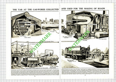 South Metropolitan Gas Company Tar Collection  - c.1930s 2-Part Cutting / Print