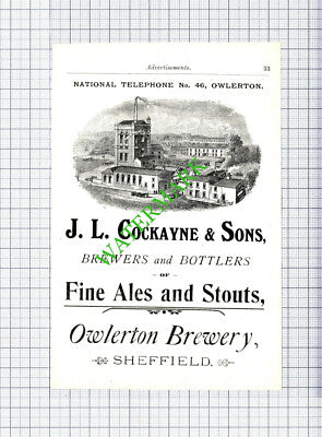J L Cockayne & Sons Owlerton Brewery Sheffield / Duncan Gilmour -1910 Cutting