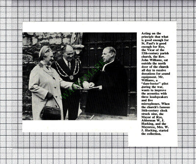 C4478) Rev John Williams Rye Church  Alderman Hacking - 1967 Cutting