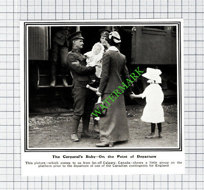 Calgary Canada Soldier WW1 World War One  - 1915 Cutting