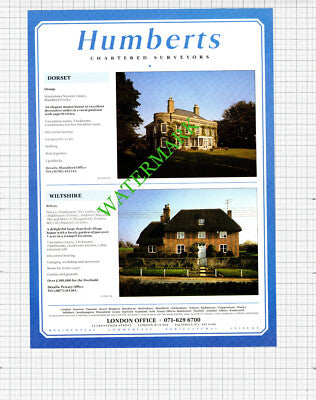 Broughton Gifford Wiltshire Wilcot Droop Dorset House Advert   - 1991 Cutting