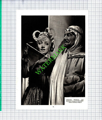 Marlene Dietrich Ronald Colman Kismet - 1950s Cutting