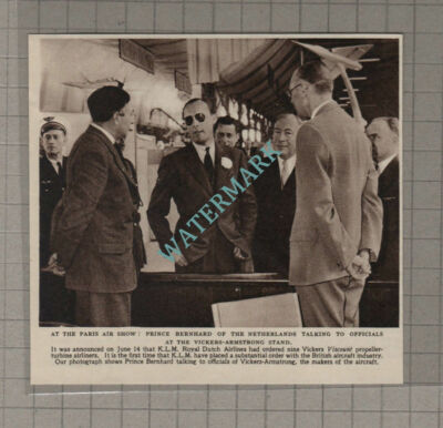 C3211) Vickers Amstrong Paris Air Show Prince Bernhard Netherlands - 1955 Clip