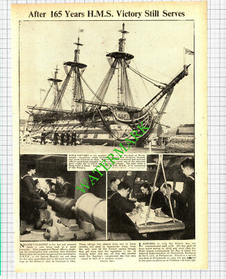 HMS Victory Used As Barracks World War Two Capt A Grant Nelson - 1943 Cutting