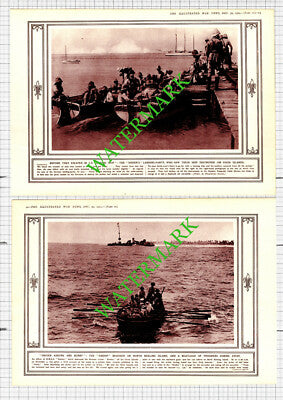 EMDEN Ship Survivorsc North Keeling Cocos World War One - 1914 2-Part Cutting