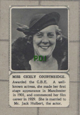 C988) Miss Cicely Courtneidge CBE Actress Jack Hulbert - 1951 SMALL Cutting