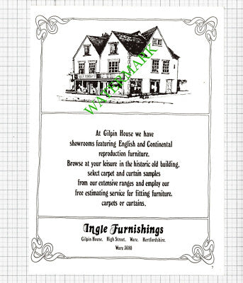 Ingle Furnishings Gilpin House Ware Hertfordshire Advert  - 1974