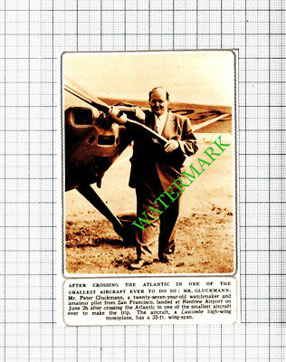 Mr Peter Gluckmann San Fransisco Pilot  - 1953 Small Cutting