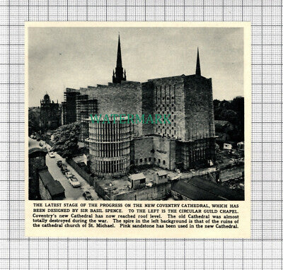 C2599) Coventry Cathedral Rebuilding Progress - 1961 Clip